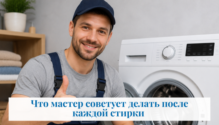 Что мастер советует делать после каждой стирки Что мастер советует делать после каждой стирки
