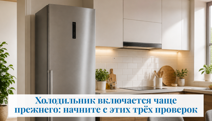 Холодильник включается чаще прежнего: начните с этих трёх проверок Холодильник включается чаще прежнего: начните с этих трёх проверок