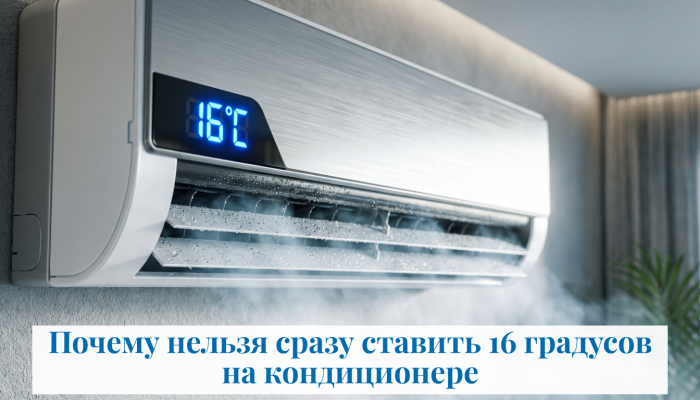 Почему нельзя сразу ставить 16 градусов на кондиционере Почему нельзя сразу ставить 16 градусов на кондиционере