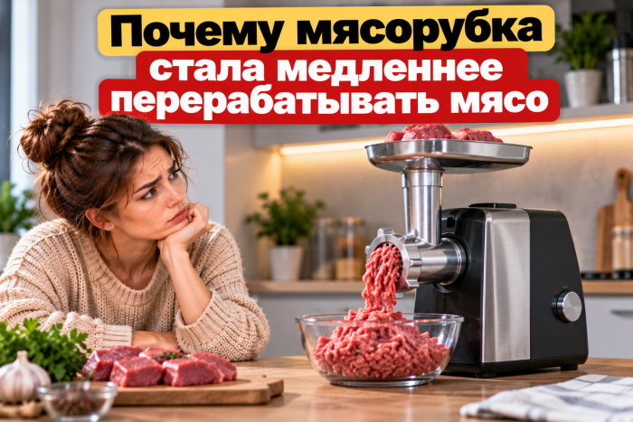 Почему мясорубка стала медленнее перерабатывать мясо Почему мясорубка стала медленнее перерабатывать мясо