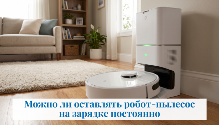Можно ли оставлять робот-пылесос на зарядке постоянно Можно ли оставлять робот-пылесос на зарядке постоянно