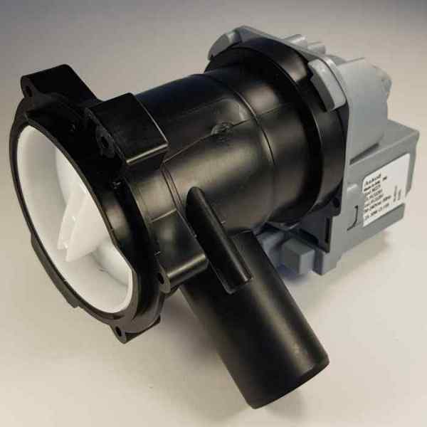Насос сливной Bosch (Askoll) 30-40Вт (3 защелки, с улиткой, клемма-фишка вместе спереди, отверстие под клеммы сзади) PMP020BO, 00141874, 00142370