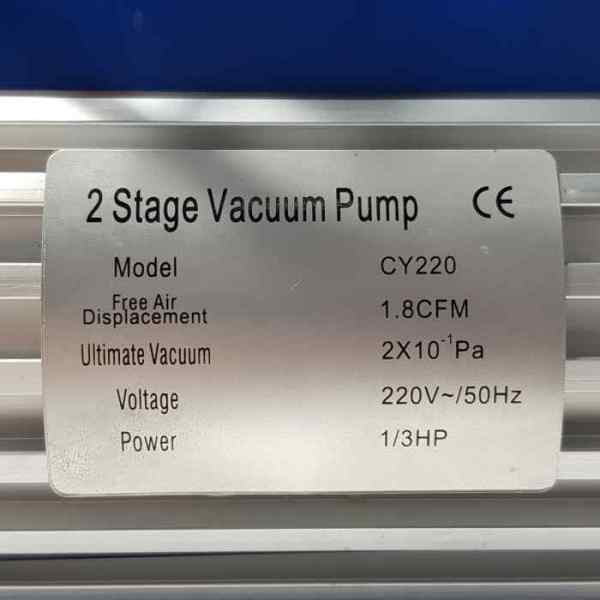 Вакуумная помпа VP-225/CY-220 (2ступ, 51л/мин, 6,8кг)
