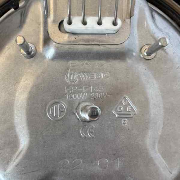 Конфорка для бытовых плит ЭКЧ-145 1,0кВт с ободком, HP-F145, Webo