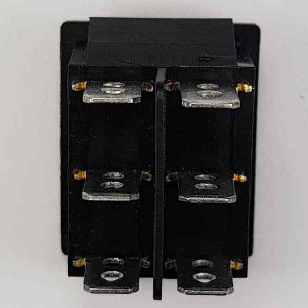 Выключатель-клавиша 6 контактов, красный (16А/250V) 