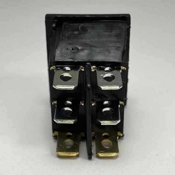 Выключатель-2 клавиши 6 контактов, красный (16А/250V)  