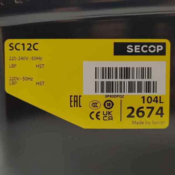 Компрессор SECOP SC12C R-22 (456Вт/-23.3°C; 12.87cm3)