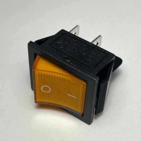 Выключатель-клавиша 4 контакта, желтый (16А/250V)