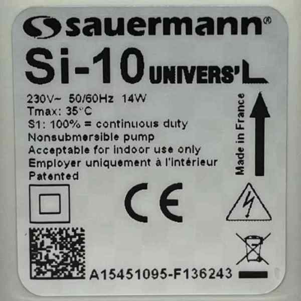 Помпа дренажная SAUERMANN SI 10 (проточная, 19л/ч, 23дб)