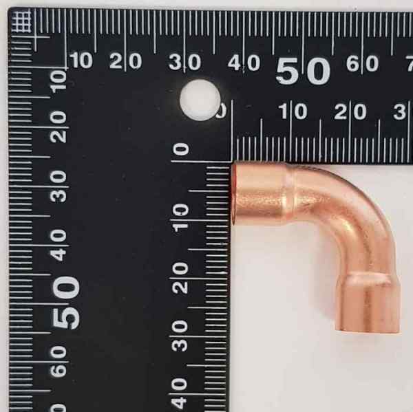 Отвод медный 90градусов 3/8" 9,52мм