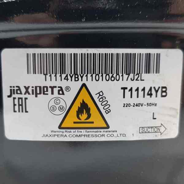 Компрессор Jiaxipera T1114YB R-600a (168Вт/-23,3°С, 9,6cm3)