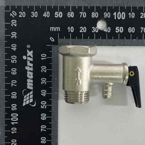 Клапан предохранительный 1/2" 8-8,5 бар.(0.8-0,85 МПа) (С ручкой) К